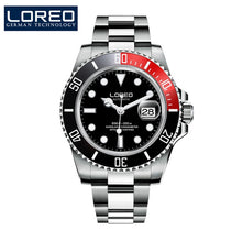 Load image into Gallery viewer, 2019 New 20bar Diving Watch Automatic Luxury brand LOREO Sapphire Mechanical Watch Men Calendar Luminous Water Ghost Green Watch