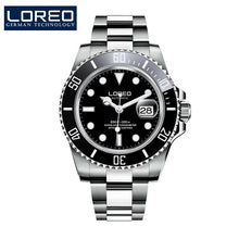 Load image into Gallery viewer, 2019 New 20bar Diving Watch Automatic Luxury brand LOREO Sapphire Mechanical Watch Men Calendar Luminous Water Ghost Green Watch