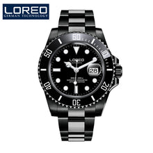 Load image into Gallery viewer, 2019 New 20bar Diving Watch Automatic Luxury brand LOREO Sapphire Mechanical Watch Men Calendar Luminous Water Ghost Green Watch