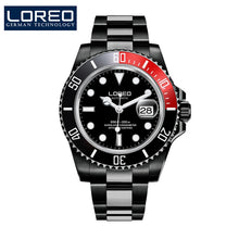 Load image into Gallery viewer, 2019 New 20bar Diving Watch Automatic Luxury brand LOREO Sapphire Mechanical Watch Men Calendar Luminous Water Ghost Green Watch