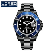 Load image into Gallery viewer, 2019 New 20bar Diving Watch Automatic Luxury brand LOREO Sapphire Mechanical Watch Men Calendar Luminous Water Ghost Green Watch