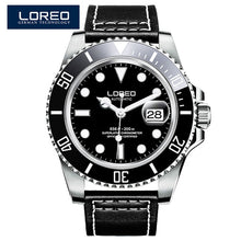 Load image into Gallery viewer, 2019 New 20bar Diving Watch Automatic Luxury brand LOREO Sapphire Mechanical Watch Men Calendar Luminous Water Ghost Green Watch