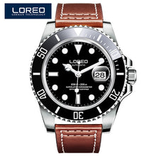 Load image into Gallery viewer, 2019 New 20bar Diving Watch Automatic Luxury brand LOREO Sapphire Mechanical Watch Men Calendar Luminous Water Ghost Green Watch