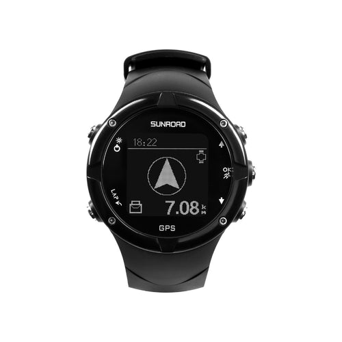 SUNROAD GPS Men's Digital Heart Rate Watch Barometer Altimeter Swimming Running Watch Waterproof Compass Sports Wristwatch