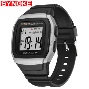 SYNOKE Men's Watches Relogio Masculino Multi Functional Sports Electronic Watch Men Waterproof Women Square Brand Luxury Band