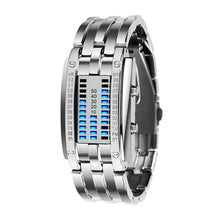 Load image into Gallery viewer, Future Technology Binary Watch Men&#39;s Women Black Stainless Steel Date Digital LED Bracelet Sport Watches