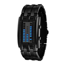 Load image into Gallery viewer, Future Technology Binary Watch Men&#39;s Women Black Stainless Steel Date Digital LED Bracelet Sport Watches