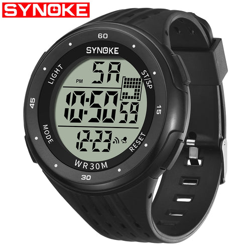 SYNOKE Men Sports Watch Digital Date Classic Outdoor  Army Males Clock Large Dial Waterproof Digital Watches Relogio Masculino