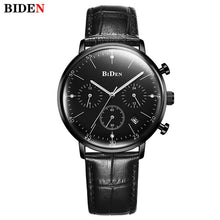 Load image into Gallery viewer, Biden Luxury Watch Men Top Brand Leather Strap Chronograph Waterproof Sports Quartz Wrist Watch Mens Fashion Business Male Clock