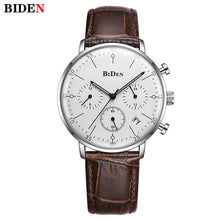 Load image into Gallery viewer, Biden Luxury Watch Men Top Brand Leather Strap Chronograph Waterproof Sports Quartz Wrist Watch Mens Fashion Business Male Clock