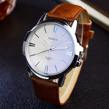 Load image into Gallery viewer, YAZOLE Top Brand Men&#39;s Watches Luxury Leather Watchband Large Dial Men Wrist Watch Simple men watch reloj hombre montre homme