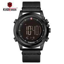 Load image into Gallery viewer, KADEMAN Military Sports Men&#39;s Watch Digital Display Waterproof Step Counter Leather Clock Top Luxury Brand LED Male Wristwatches