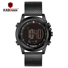 Load image into Gallery viewer, KADEMAN Military Sports Men&#39;s Watch Digital Display Waterproof Step Counter Leather Clock Top Luxury Brand LED Male Wristwatches