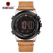 Load image into Gallery viewer, KADEMAN Military Sports Men&#39;s Watch Digital Display Waterproof Step Counter Leather Clock Top Luxury Brand LED Male Wristwatches