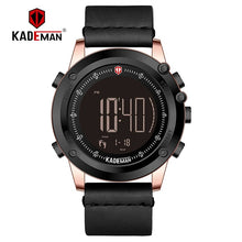 Load image into Gallery viewer, KADEMAN Military Sports Men&#39;s Watch Digital Display Waterproof Step Counter Leather Clock Top Luxury Brand LED Male Wristwatches