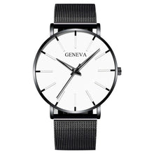 Load image into Gallery viewer, New Business Men&#39;s Watch Black Quartz Alloy Mesh Strap Ultra Thin Universal Male Casual Sports Wrist Watch Relojes Para Hombre