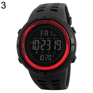 SKMEI 1251 Fashion Alarm Clock Digital Display Waterproof Calendar Sports Wrist Watch Men Silicone band relogio inteligente