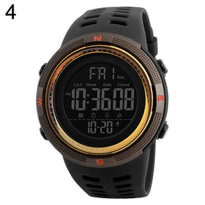 SKMEI 1251 Fashion Alarm Clock Digital Display Waterproof Calendar Sports Wrist Watch Men Silicone band relogio inteligente