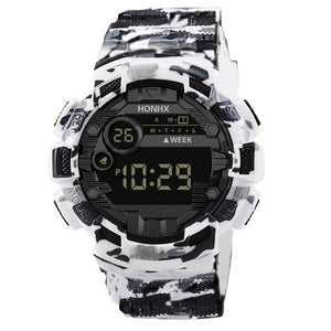 HONHX Fashion Sport Watch Men Outdoor Digital Watches LED Military Luxury Alarm Electronic Date Watch Bracelet Men 618