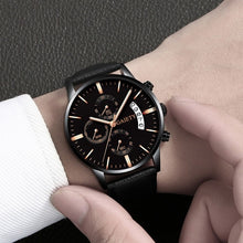 Load image into Gallery viewer, 2019 relogio masculino watches men Fashion Sport Stainless Steel Case Leather Band watch Quartz Business Wristwatch reloj hombre