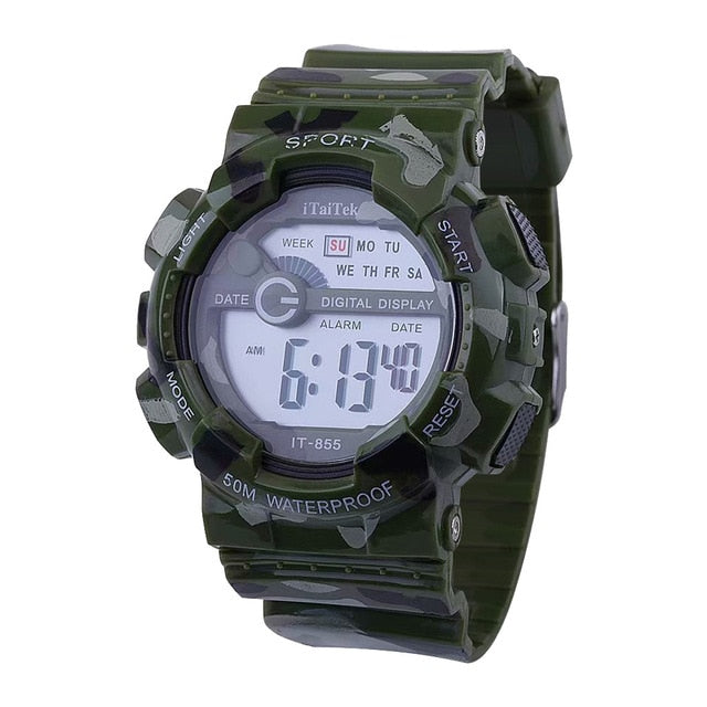 Multifunctional Digital Watch Electronic Camouflage 50M Waterproof Fashion S Shock Watch Montre Homme Sports Watches For Men Boy