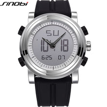 Load image into Gallery viewer, New SINOBI brand Sports Chronograph Men&#39;s Wrist Watches Digital Quartz double Movement Waterproof Diving Watchband Males Clock