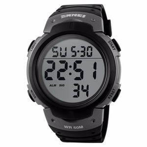 SKMEI Luxury Brand 50 Meter Waterproof Mens Sports Watches Digital LED Military Electronic Wrist Watch Fashion Sport Clock Men