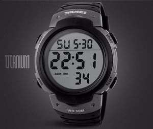 SKMEI Luxury Brand 50 Meter Waterproof Mens Sports Watches Digital LED Military Electronic Wrist Watch Fashion Sport Clock Men