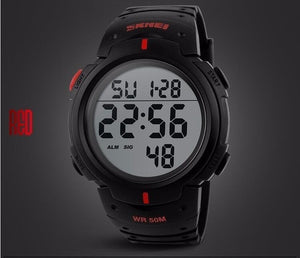 SKMEI Luxury Brand 50 Meter Waterproof Mens Sports Watches Digital LED Military Electronic Wrist Watch Fashion Sport Clock Men