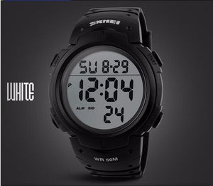 SKMEI Luxury Brand 50 Meter Waterproof Mens Sports Watches Digital LED Military Electronic Wrist Watch Fashion Sport Clock Men