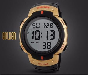 SKMEI Luxury Brand 50 Meter Waterproof Mens Sports Watches Digital LED Military Electronic Wrist Watch Fashion Sport Clock Men