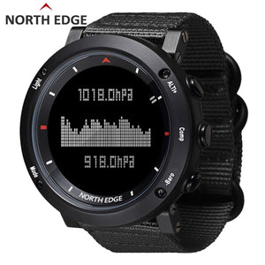 NORTH EDGE Men's sport Digital watch Hours Running Swimming sports watches Altimeter Barometer Compass Thermometer Weather men