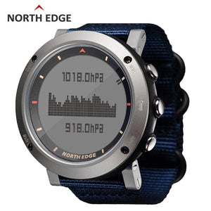 NORTH EDGE Men's sport Digital watch Hours Running Swimming sports watches Altimeter Barometer Compass Thermometer Weather men