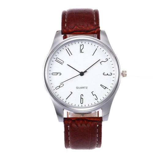 Mens Watches Simple Design Business Leather Band Analog Quartz Wrist Watch Classics Top Brand Luxury Sports Relogio Masculino #D