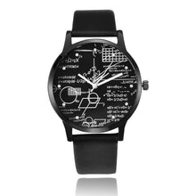 Load image into Gallery viewer, Miler Mens watch leather quartz Mathe matical formula prints fashion wrist watch men causal relogio masculino erkek kol saati