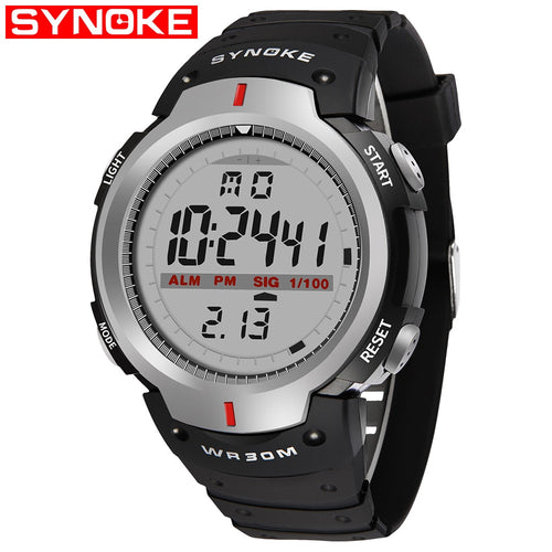 SYNOKE Watches Men 30M Waterproof LED Digital Watch Men Outdoor Mens Sports Wrist Stopwatch Relojes Hombre dijital kol saati