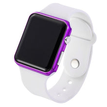 Load image into Gallery viewer, Top Brand Square Mirror Face Silicone Band Digital Watch Red LED Digital Watches Male Female WristWatch Sport Boys Clock Hours