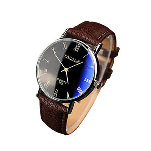 Wristwatch Male Fashion Leather Band Analog Quartz Round Wrist Business men watches top brand luxury men's watches erkek saat533