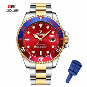 2019 Drop Shipping Tevise Top Brand Men Mechanical Watch Automatic Fashion Luxury Stainless Steel Male Clock Relogio Masculino