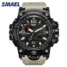 Load image into Gallery viewer, SMAEL Men Wrist Watch Sport Dual Display Analog Electronic Sports Watches Relogio Digital Esportivo LED Watch