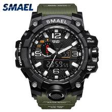 Load image into Gallery viewer, SMAEL Men Wrist Watch Sport Dual Display Analog Electronic Sports Watches Relogio Digital Esportivo LED Watch