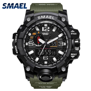 SMAEL Men Wrist Watch Sport Dual Display Analog Electronic Sports Watches Relogio Digital Esportivo LED Watch