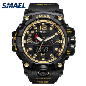 SMAEL Men Wrist Watch Sport Dual Display Analog Electronic Sports Watches Relogio Digital Esportivo LED Watch