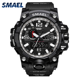 SMAEL Men Wrist Watch Sport Dual Display Analog Electronic Sports Watches Relogio Digital Esportivo LED Watch