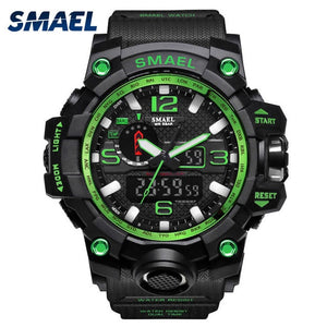 SMAEL Men Wrist Watch Sport Dual Display Analog Electronic Sports Watches Relogio Digital Esportivo LED Watch