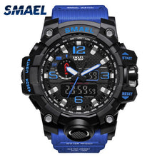 Load image into Gallery viewer, SMAEL Men Wrist Watch Sport Dual Display Analog Electronic Sports Watches Relogio Digital Esportivo LED Watch