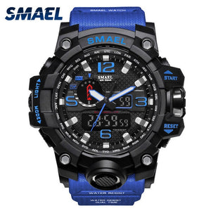 SMAEL Men Wrist Watch Sport Dual Display Analog Electronic Sports Watches Relogio Digital Esportivo LED Watch