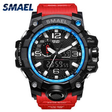 Load image into Gallery viewer, SMAEL Men Wrist Watch Sport Dual Display Analog Electronic Sports Watches Relogio Digital Esportivo LED Watch