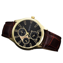 Load image into Gallery viewer, 2019 New Business Male Clock Retro Design Leather Band Analog Alloy Quartz Wrist Watch Digital dial luxury Men&#39;s Watches hourB40