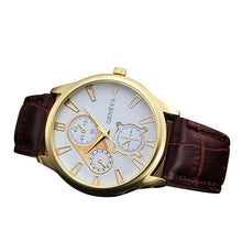 Load image into Gallery viewer, 2019 New Business Male Clock Retro Design Leather Band Analog Alloy Quartz Wrist Watch Digital dial luxury Men&#39;s Watches hourB40